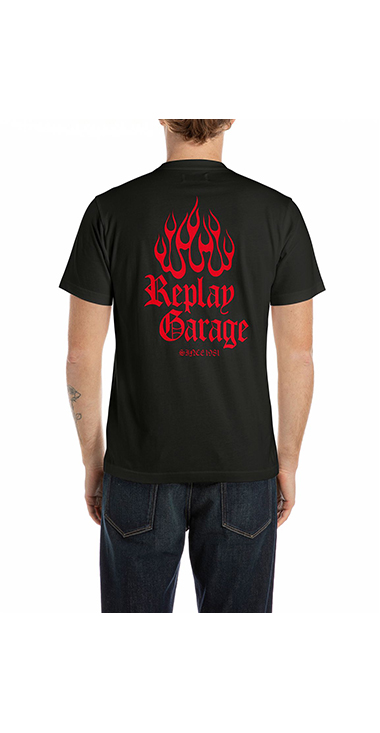 レギュラーフィット ベーシックジャージー FIREー Tシャツ 詳細画像